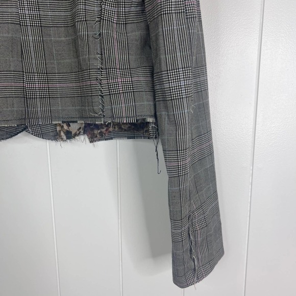 Cooper by Trelisa Chelsea Girl Cropped Deconstructed 1 Button Blazer SZ 10 - Picture 5 of 16